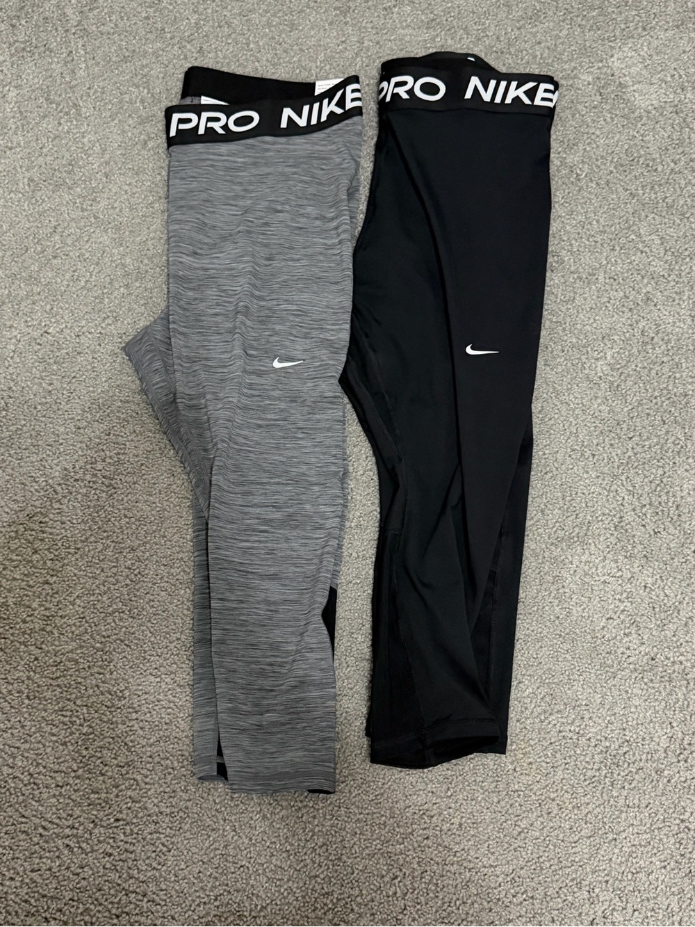 Nike Girls' Pro Dri-FIT Leggings - Black & Gray